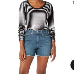 Signature Levi Strauss Gold Label Heritage High Rise 3" Cut Off Shorts 8